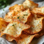 Chips de fromage blanc croustillantes