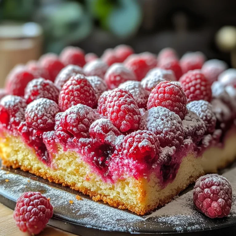 Gâteau Fondant Framboises Moelleux