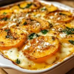 Gratin de Patates Douces, Épinards et Feta