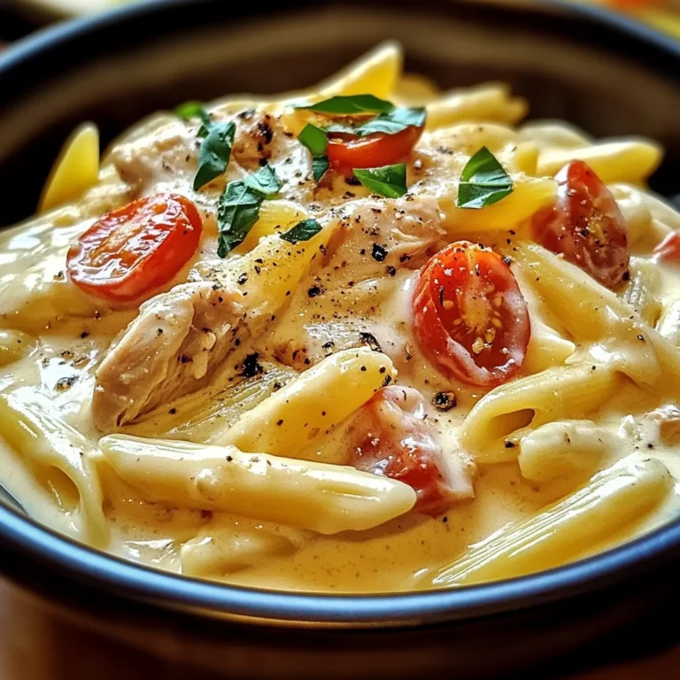 Pâtes crémeuses au poulet à l'italienne – Un délice fondant !
