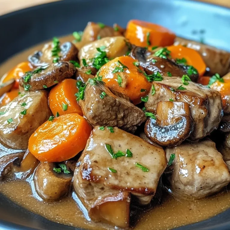Poêlée de boeuf Crémeuse aux Champignons et Carottes : Un Régal Réconfortant