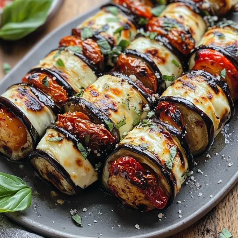 Roulades d'aubergines à la mozzarella