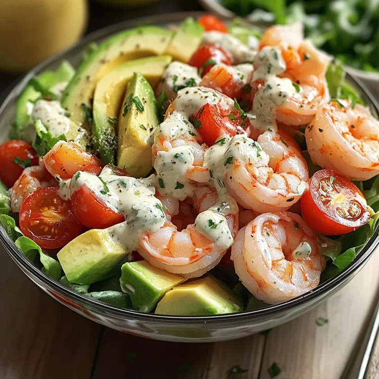 Salade Crevettes Sauce Crémeuse