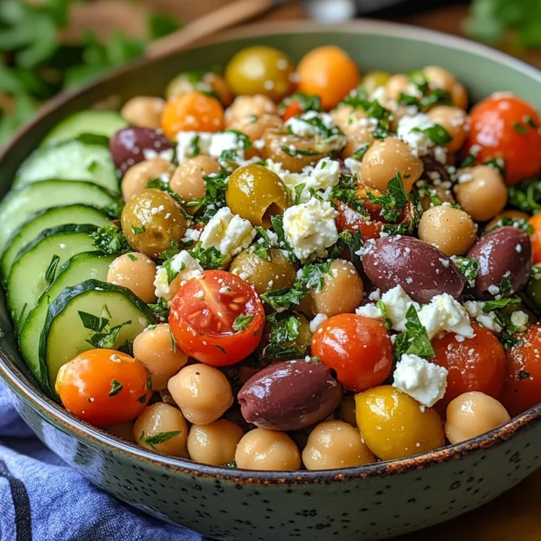Salade Pois Chiches Grecque Feta