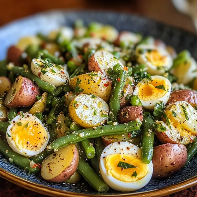 Salade de pommes de terre et haricots verts
