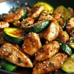 Sauté de Poulet et Courgette, Sauce Soja Gourmande et Parfumée