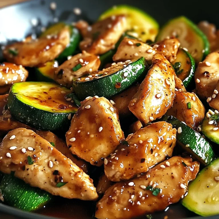 Sauté de Poulet et Courgette, Sauce Soja Gourmande et Parfumée