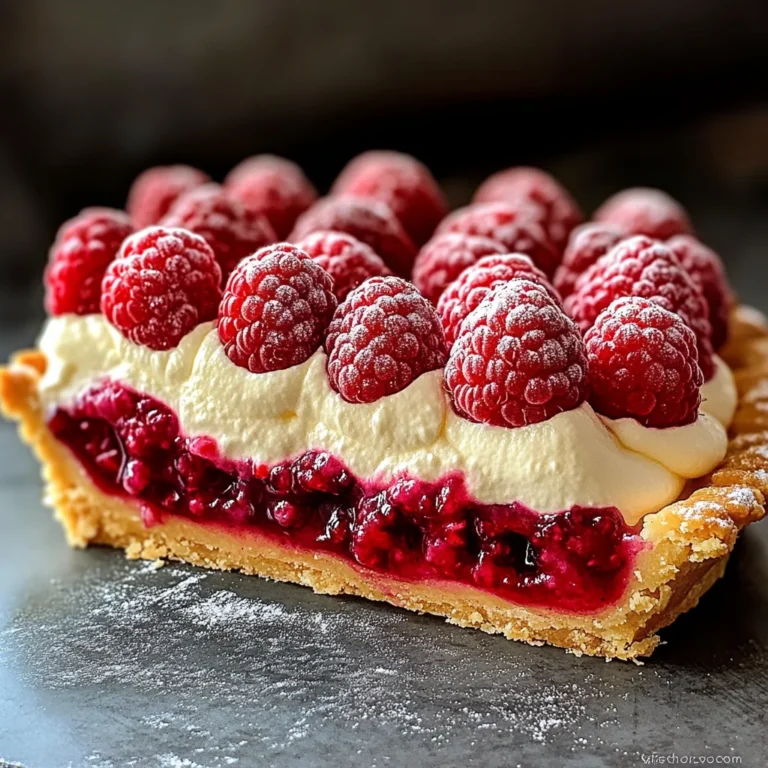 Tarte Onctueuse au Mascarpone & Framboises