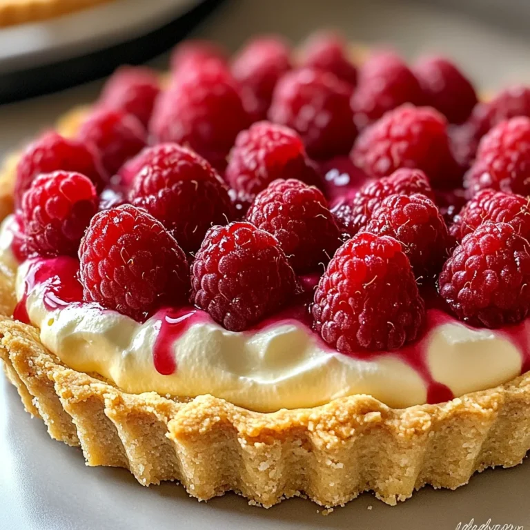 Tarte Onctueuse au Mascarpone & Framboises