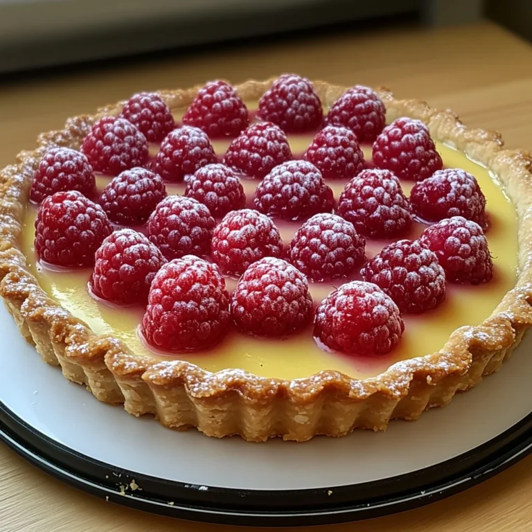 Tarte aux framboises comme chez le pâtissier