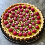 Tarte frangipane pistache framboises