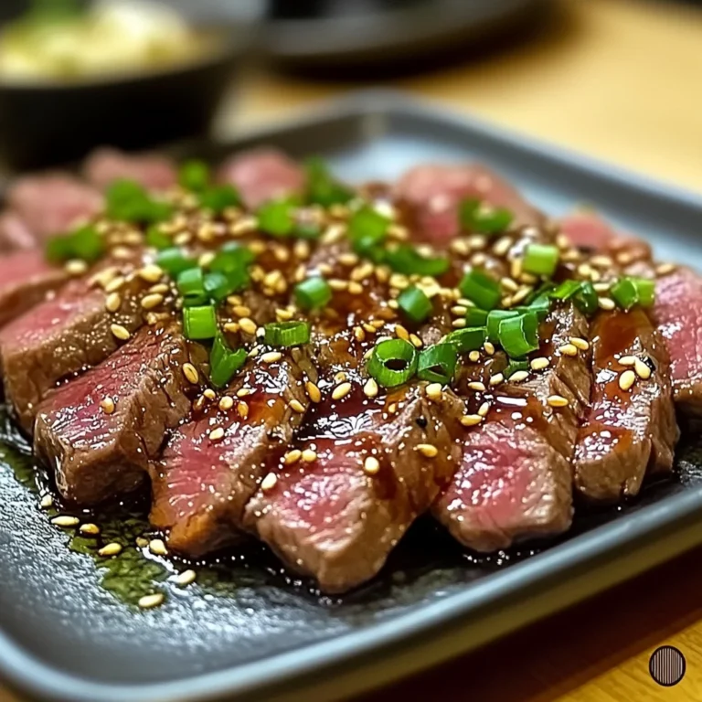 Tataki de Bœuf Mariné aux Saveurs Asiatiques : Une Explosion de Goûts !