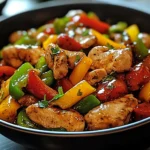 Wok de Poulet aux Poivrons