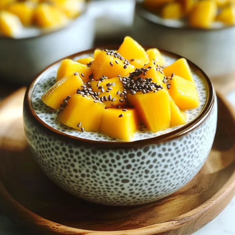Chia coco mangue petit déj