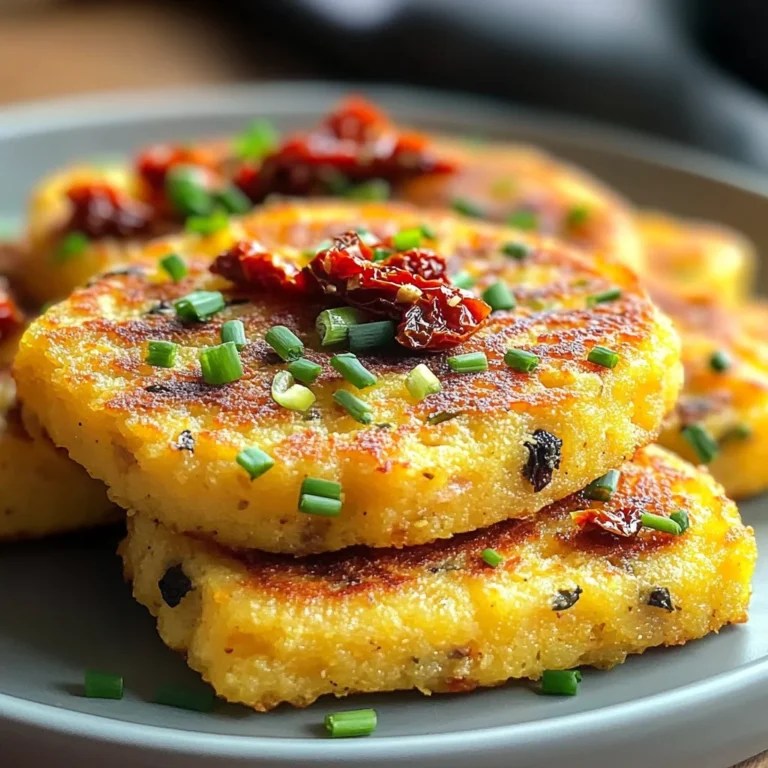 Galettes de Polenta aux Tomates Séchées