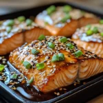 Pavé de saumon au miel et sauce soja