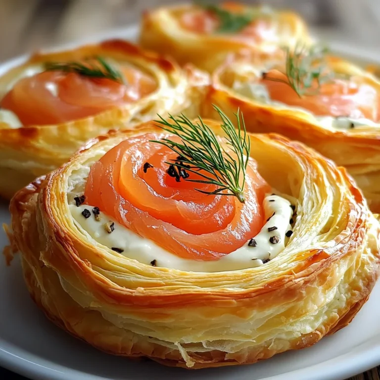 Roulés feuilletés saumon fromage