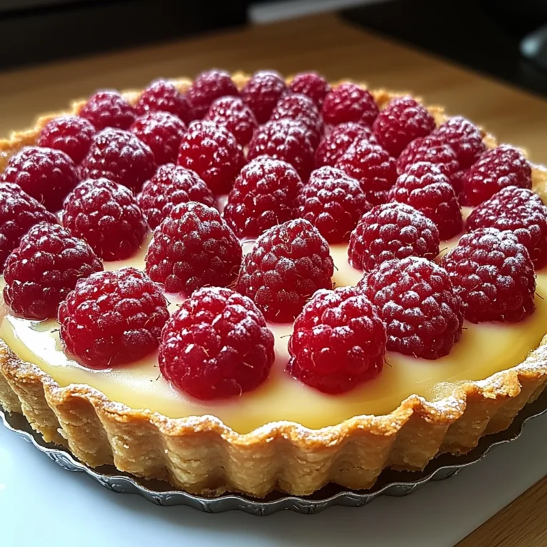 Tarte aux framboises comme chez le pâtissier