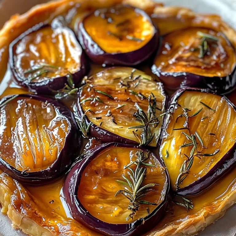 Tarte tatin aux aubergines