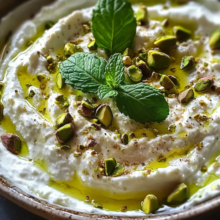 Crème de feta à la menthe et pistache