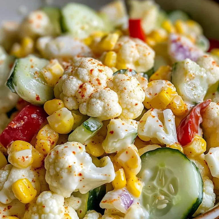 Salade chou-fleur maïs concombre