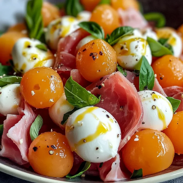 Salade melon jambon de poulet mozzarella