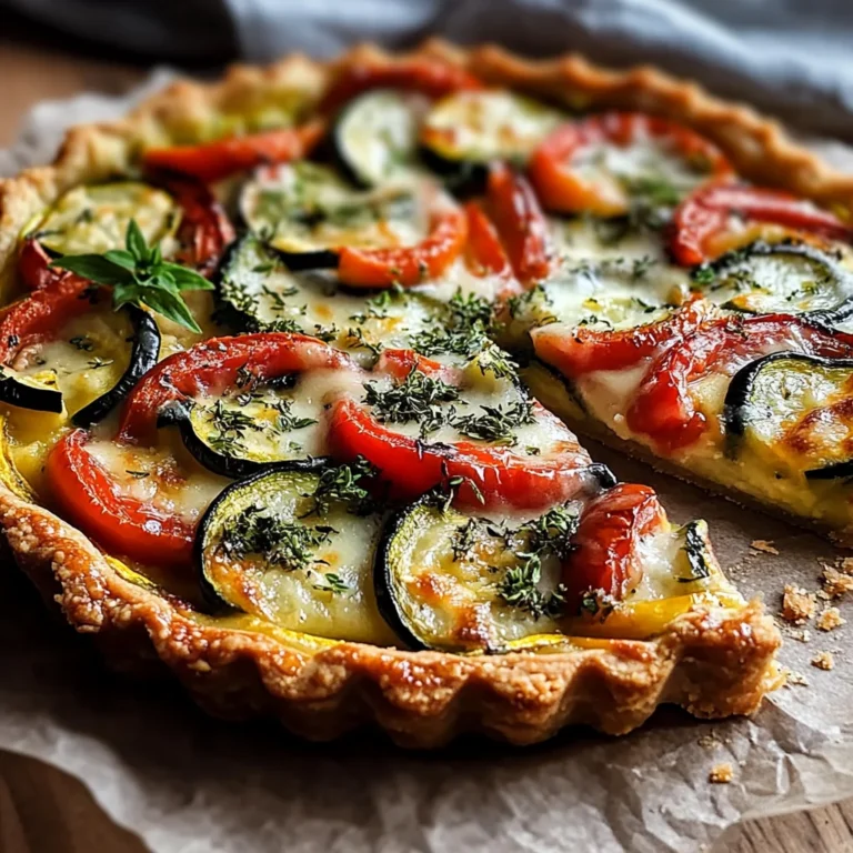 Tarte aux légumes colorés