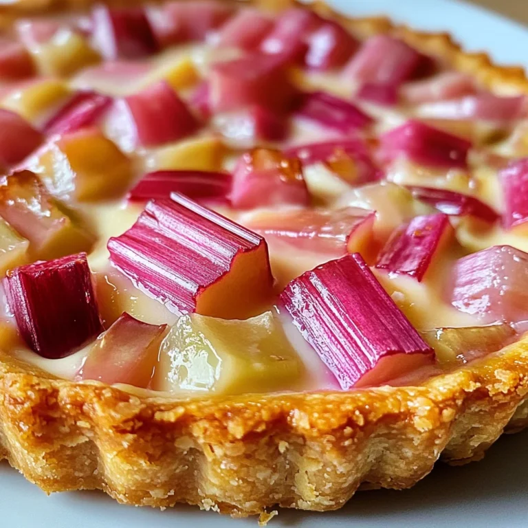 Tarte rhubarbe facile rapide